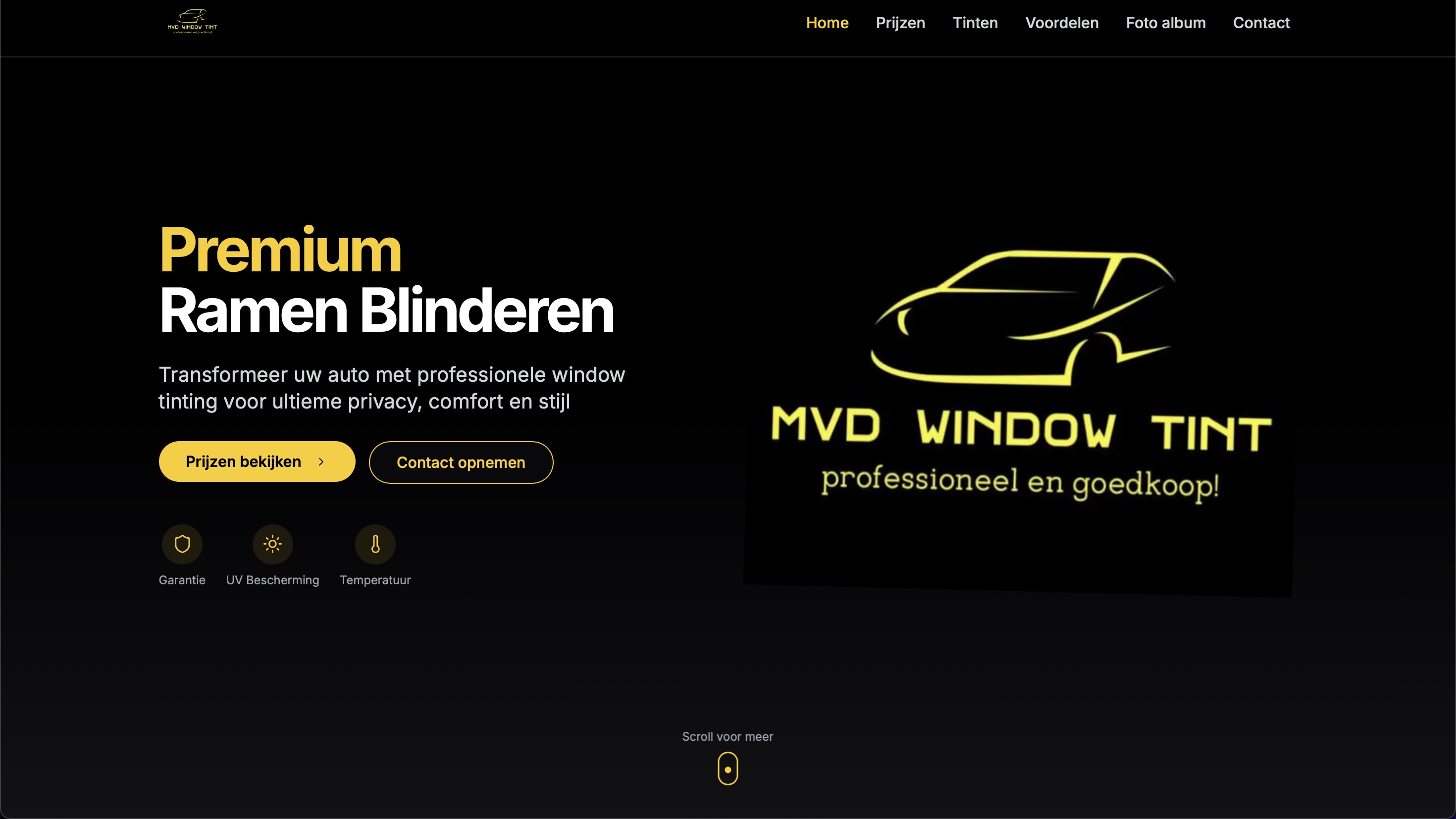 MVD Window Tint - Na de redesign